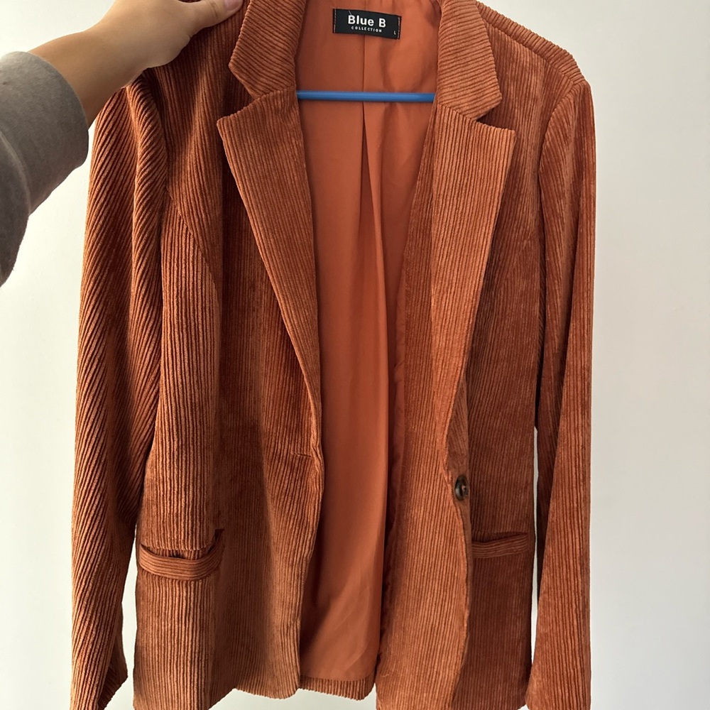 Women's Tan Corduroy Blazer
